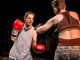 A woman fighting